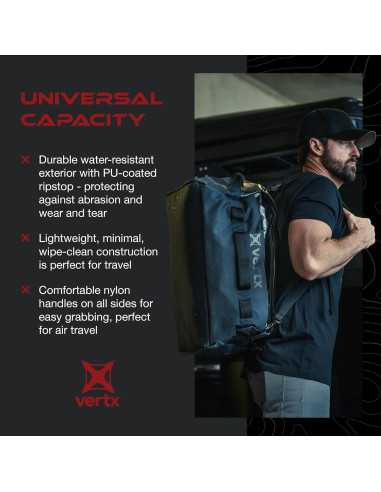 Bolsa de viaje táctica Vertx RLT 50L Negra para EDC
