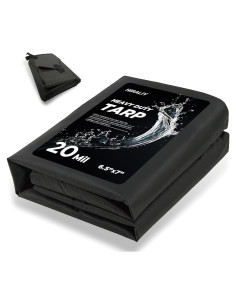 Lona Impermeable HIRALIY 200x220 cm Alta Resistencia Negra