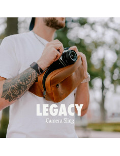 Bolsa Cruzada Compacta Evergreen Legacy Cuero Genuino Tan 2