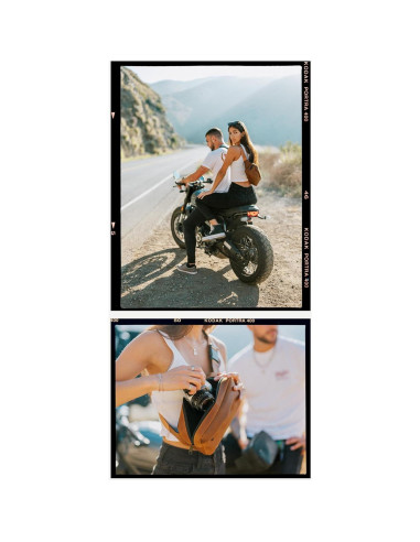 Bolsa Cruzada Compacta Evergreen Legacy Cuero Genuino Tan