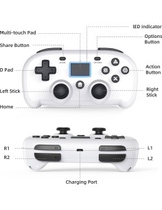 Controlador Inalámbrico Mini PS4 DYONDER con Vibración y Sensor 2