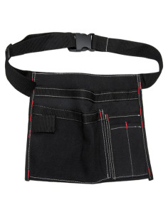 Bolsa de Cintura Multifuncional BE-TOOL 6 Bolsillos Lona Negra