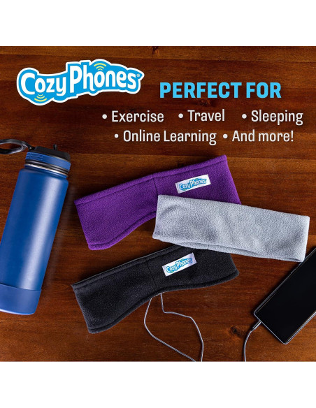 Auriculares Inalámbricos CozyPhones para Dormir - Lycra Gris