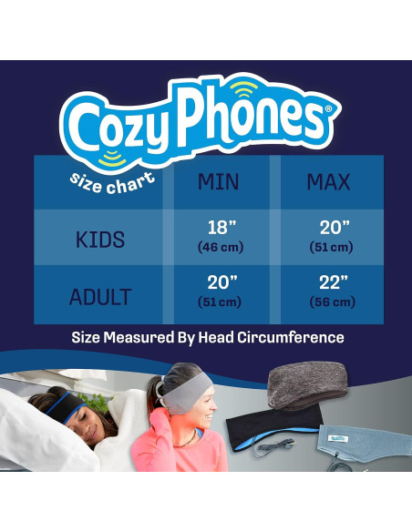 Auriculares Inalámbricos CozyPhones para Dormir - Lycra Gris