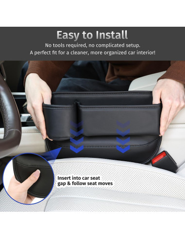 Organizador de Espacio para Asiento de Coche Genérico Negro 2 Pzs