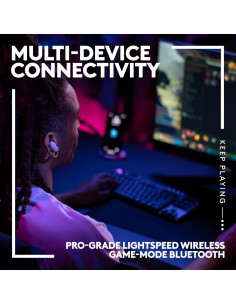 Auriculares Inalámbricos Logitech G FITS - Ajuste Personalizado, Bluetooth, PC, PS5, Switch - Blanco 2