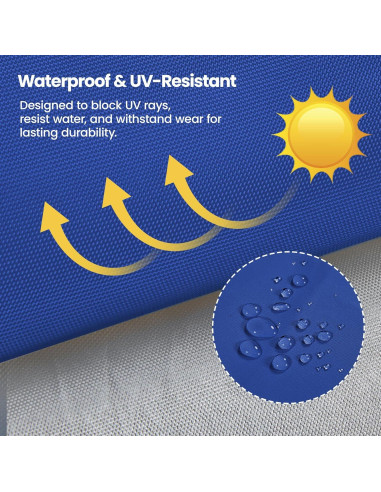 Carpa Plegable 8x8 Yaheetech Azul Impermeable con Pared Lateral