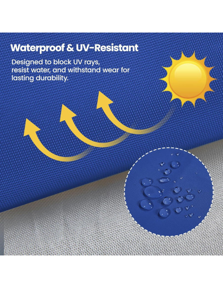 Carpa Plegable 8x8 Yaheetech Azul Impermeable con Pared Lateral