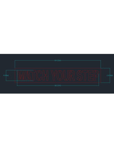 Estencil de Seguridad Watch Your Step 213x36 cm Marketing Holders 2