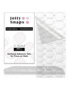 300 Pestañas Adhesivas para Uñas Jolly Snaps Ultra Finas
