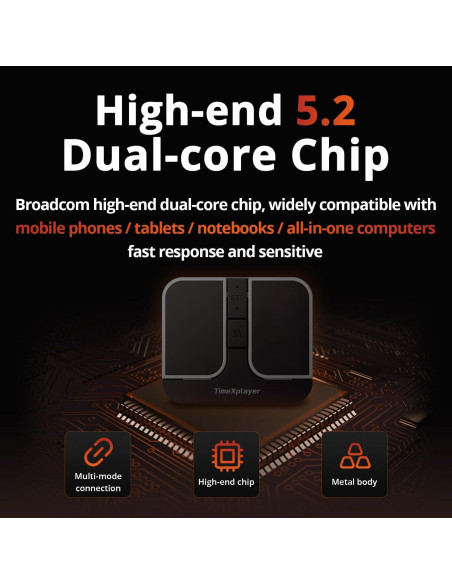 Mini Mouse Cuadrado TIMEXPLAYER Inalámbrico Bluetooth 3 en 1