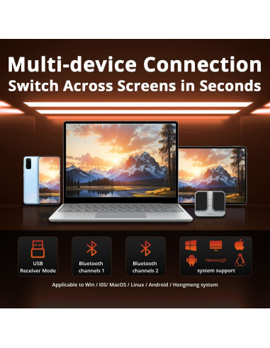 Mini Mouse Cuadrado TIMEXPLAYER Inalámbrico Bluetooth 3 en 1