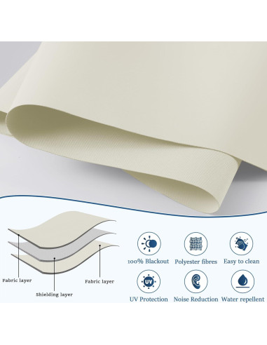 Persianas Motorizadas Grandekor Blackout 88.9x182.9 cm Blanco