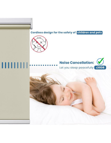 Persianas Motorizadas Grandekor Blackout 88.9x182.9 cm Blanco