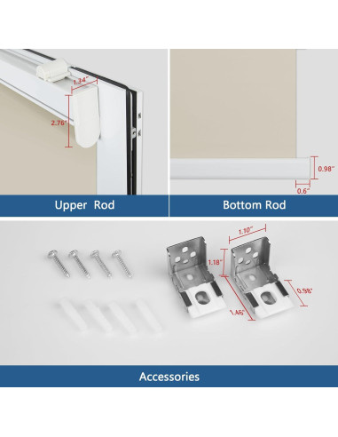 Persianas Motorizadas Grandekor Blackout 88.9x182.9 cm Blanco