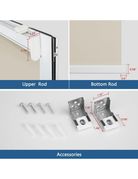 Persianas Motorizadas Grandekor Blackout 88.9x182.9 cm Blanco
