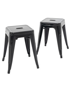 Taburetes de Metal Industrial Brage Living 45.72cm Set de 2