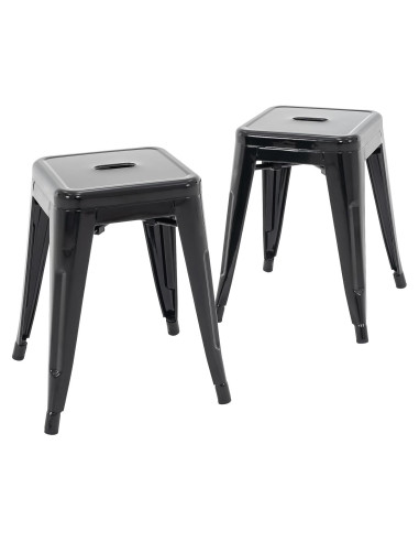 Taburetes de Metal Industrial Brage Living 45.72cm Set de 2