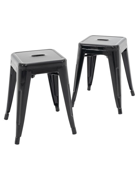 Taburetes de Metal Industrial Brage Living 45.72cm Set de 2
