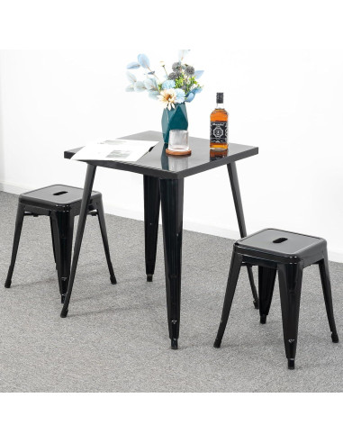 Taburetes de Metal Industrial Brage Living 45.72cm Set de 2