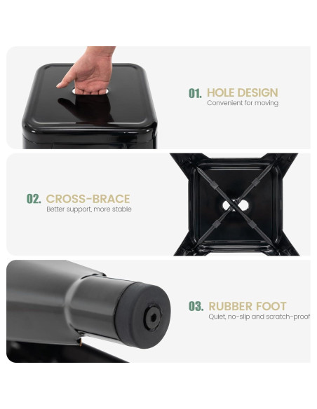 Taburetes de Metal Industrial Brage Living 45.72cm Set de 2