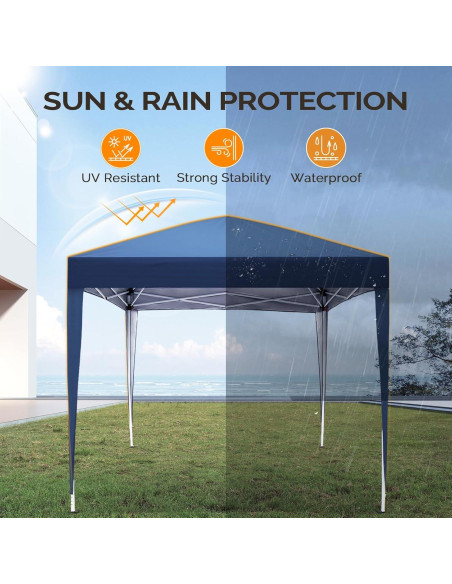 Carpa Pop Up VINGLI 1.98x1.98m Azul Resistente al Agua