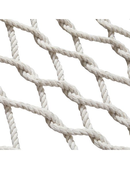 Hamaca Doble PNAEUT de Cuerda 4m Beige para 2 Personas