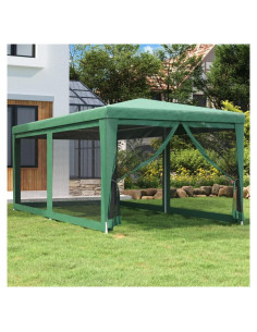 Carpa de Fiesta ANYCHOLE Verde 2.96x6.04m con 6 Paredes