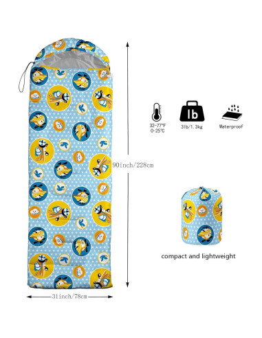 Saco de dormir Datura Home para niños 230x80 cm - 3 estaciones