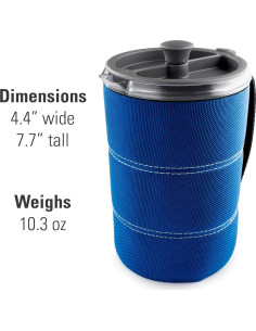 Cafetera Prensa Francesa GSI Outdoors 887 ml Azul 2