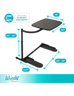 Bandeja Maravillosa Stander Ajustable para Sofá y Sillas - Negro 2