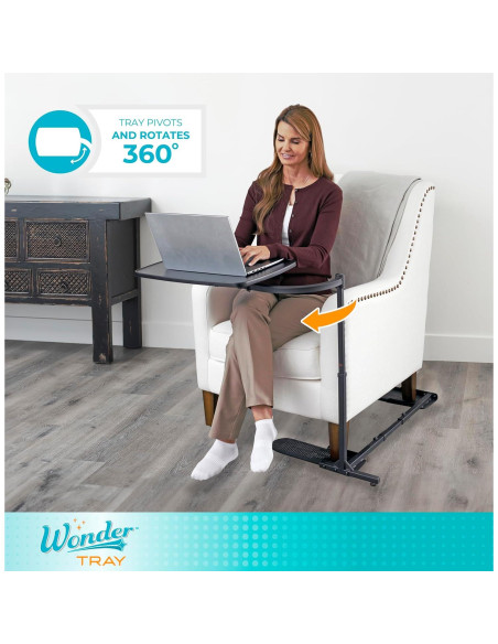 Bandeja Maravillosa Stander Ajustable para Sofá y Sillas - Negro