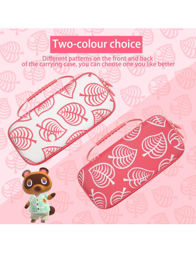 Funda de Transporte TIKOdirect para Switch Animal Crossing Rosa 8 en 1