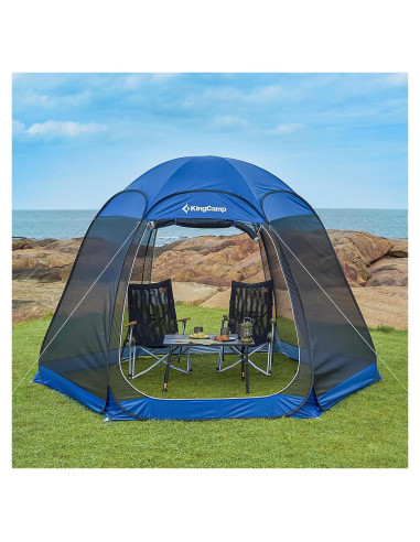 Carpa Pop Up KingCamp 3.05x3.05m para 4-6 Personas Azul