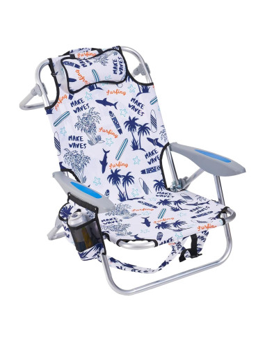 Silla de Playa Plegable Canpsky 2024 con Reposacabezas y Bolsa