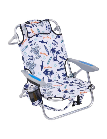 Silla de Playa Plegable Canpsky 2024 con Reposacabezas y Bolsa