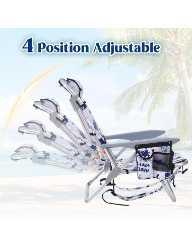 Silla de Playa Plegable Canpsky 2024 con Reposacabezas y Bolsa
