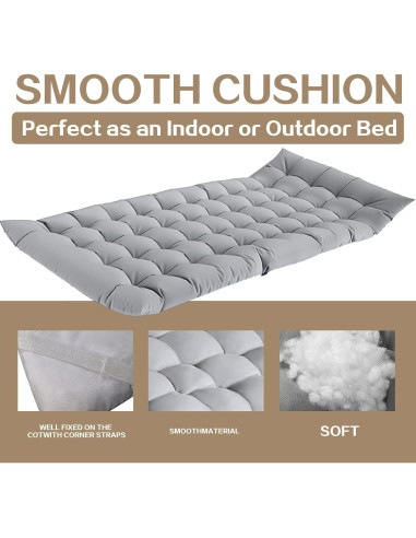 Cama de Camping Plegable LUCKPRO 190x71cm Soporta 272kg