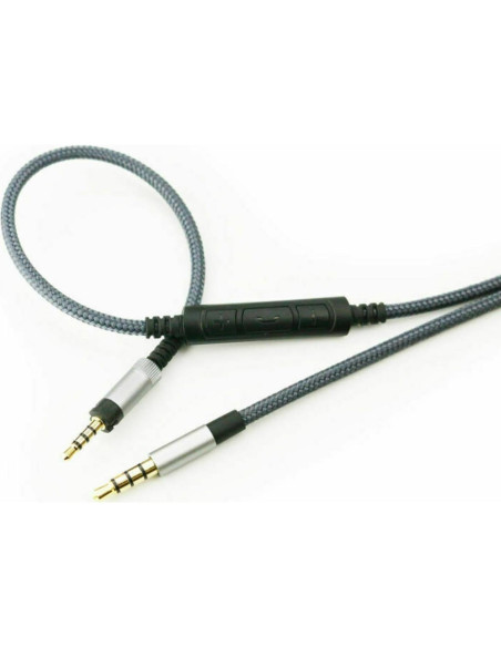 Cable de Auriculares ZEZEFUFU 1.2m con Control y Micrófono para Sennheiser