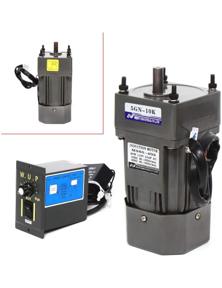 Motor de Engranaje AC 110V 60W Reversible con Controlador