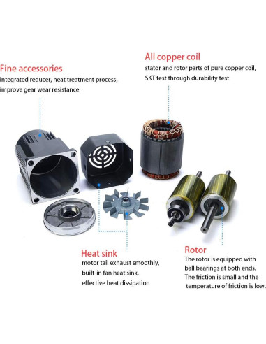 Motor de Engranaje AC 110V 60W Reversible con Controlador