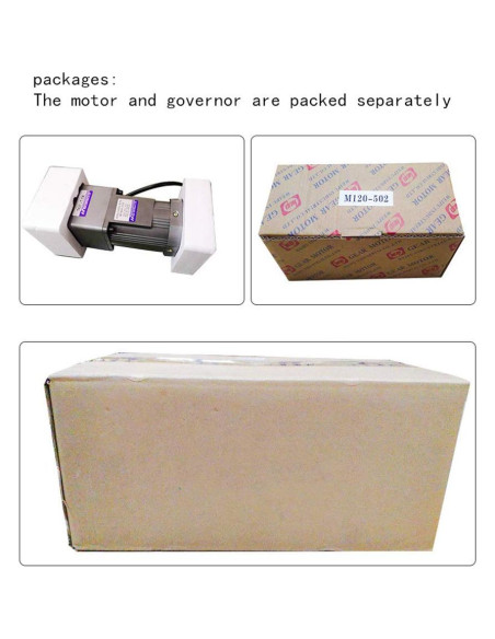 Motor de Engranaje AC 110V 60W Reversible con Controlador