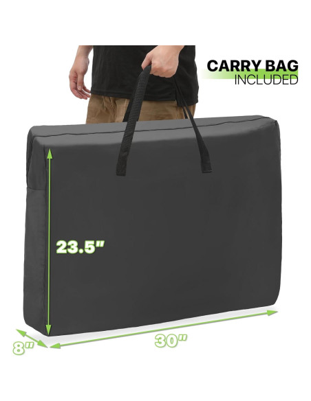 Cama de Camping Plegable Magshion 189x58 cm Ajustable Negro