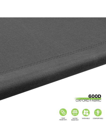Cama de Camping Plegable Magshion 189x58 cm Ajustable Negro