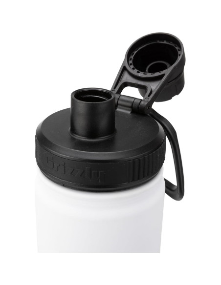 Botella de Agua Grizzly 1.3L Aislada Acero Inoxidable Blanca
