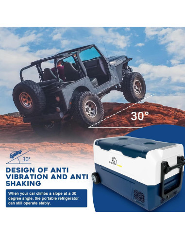 Refrigerador de Coche BLACKHORSE-RACING 37L Control APP WIFI