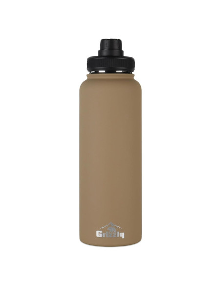 Botella de Agua Grizzly 1.13L Aislada Acero Inoxidable Arena