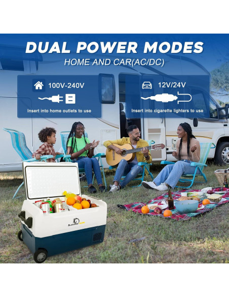 Refrigerador de Coche BLACKHORSE-RACING 37L Control APP WIFI