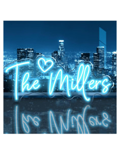 Letrero de Neón Personalizado DOCRAGI 25.4x25.4cm Azul