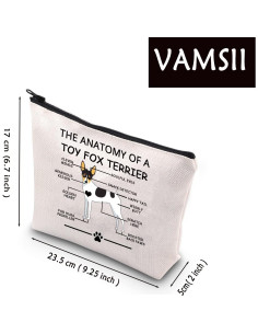 Bolsa de Maquillaje VAMSII Zorro 23.5x17cm Lona Algodón 2